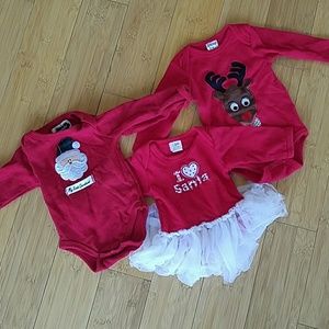 Bundle of three holiday onesies